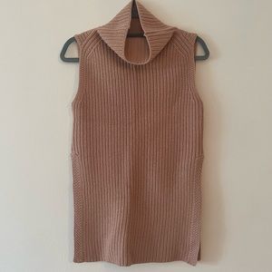 Aritzia Wilfred Durandal Dusty Pink sleeveless mock neck sweater